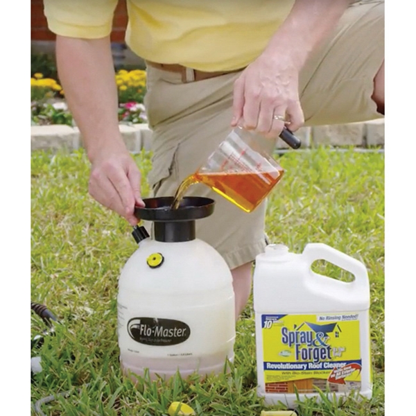 Spray & Forget SF1G-J Roof and Exterior Surface Cleaner, 1 gal, Liquid, Citrus, Orange - 1