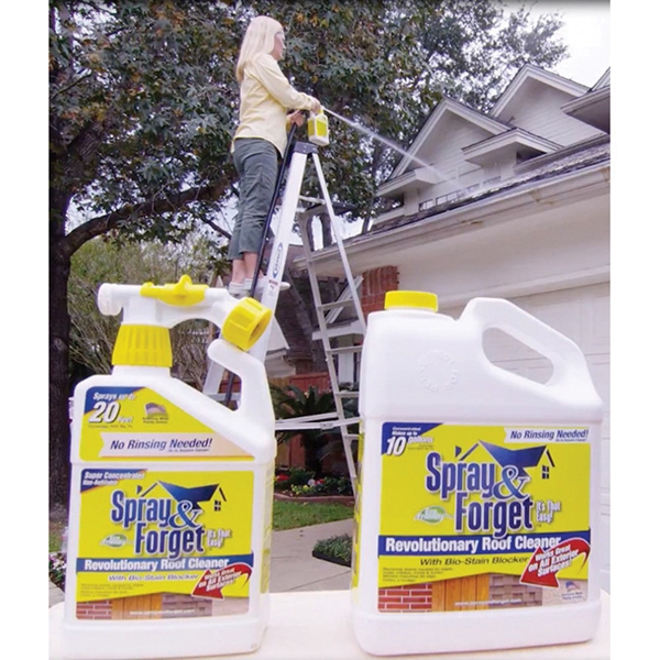 Spray & Forget SF1G-J Roof and Exterior Surface Cleaner, 1 gal, Liquid, Citrus, Orange - 2