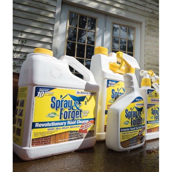 Spray & Forget SF1G-J Roof and Exterior Surface Cleaner, 1 gal, Liquid, Citrus, Orange - 3