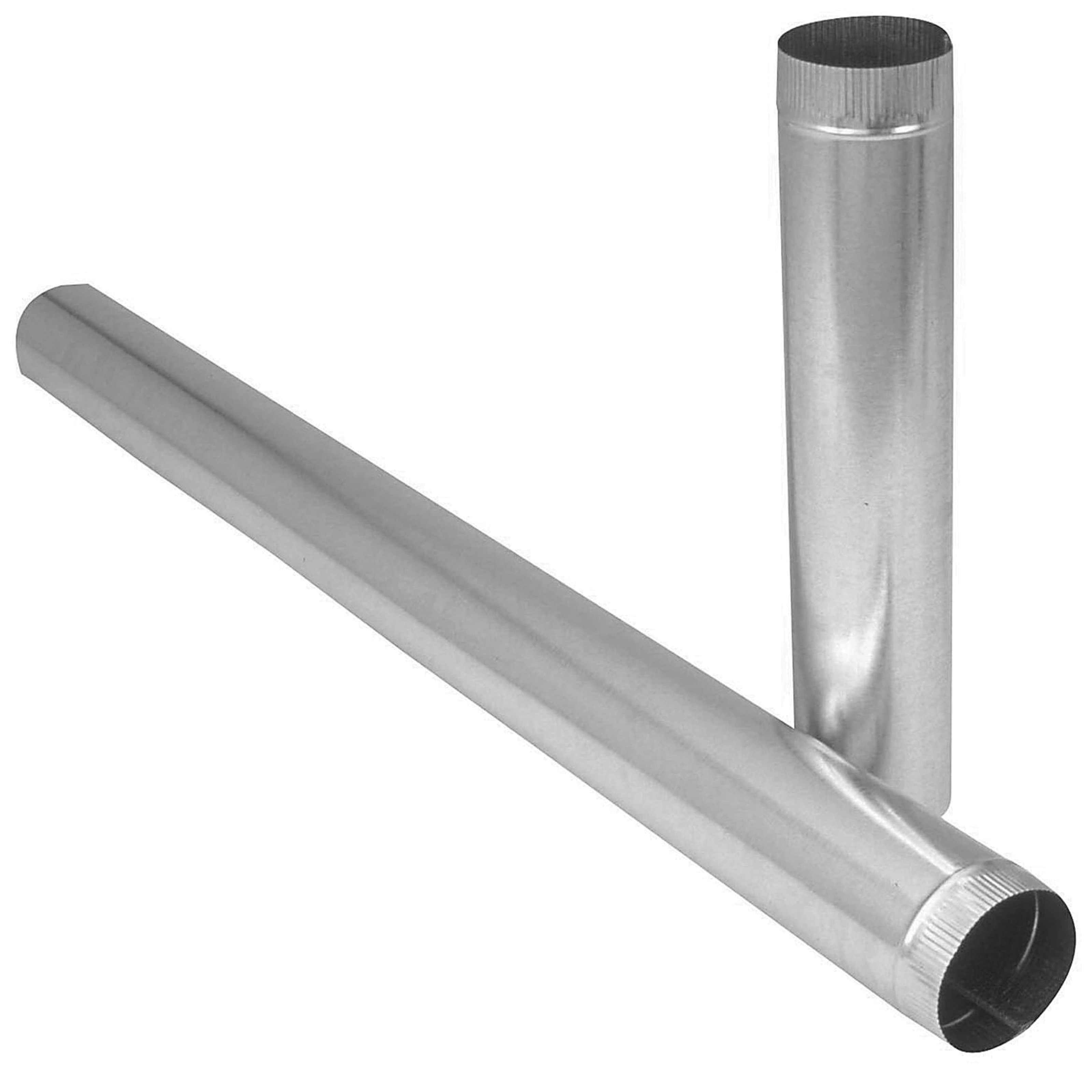 GV1335 Duct Pipe, 7 in Dia, 24 in L, 30 ga Gauge, Steel, Galvanized
