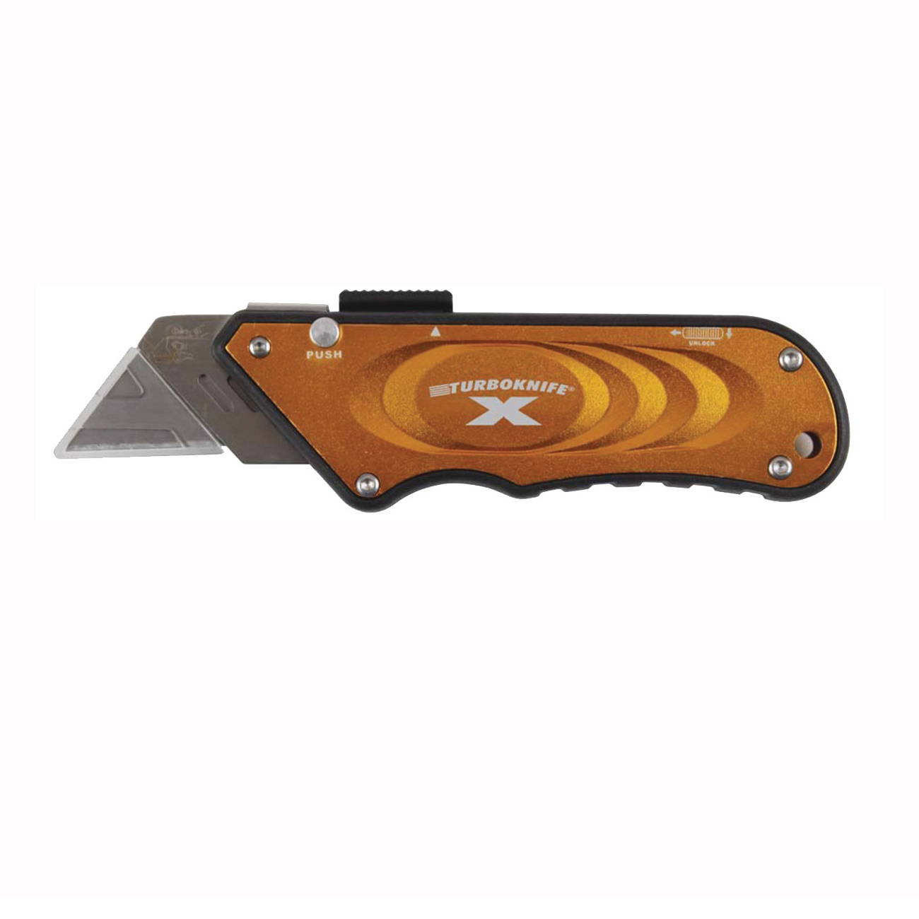 33-133 Turbo Knife, 1.18 in L Blade, 4.06 in W Blade, Ergonomic Handle, Orange Handle