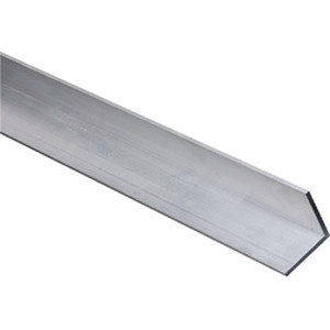 4204BC Series N247-445 Angle Stock, 1-1/2 in L Leg, 48 in L, 1/8 in Thick, Aluminum, Mill