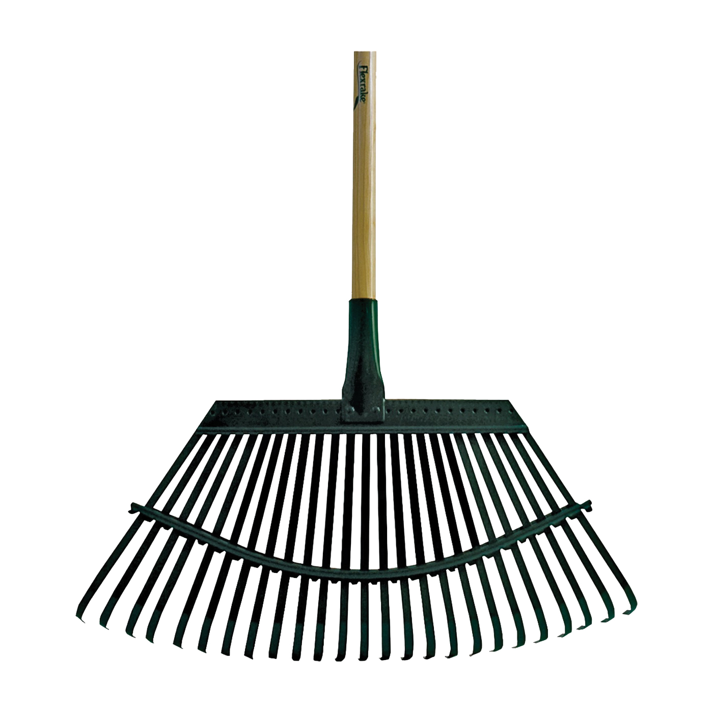 1W Lawn Rake, Steel Tine, 19 in W Tine, 25-Tine, Wood Handle, 48 in L Handle