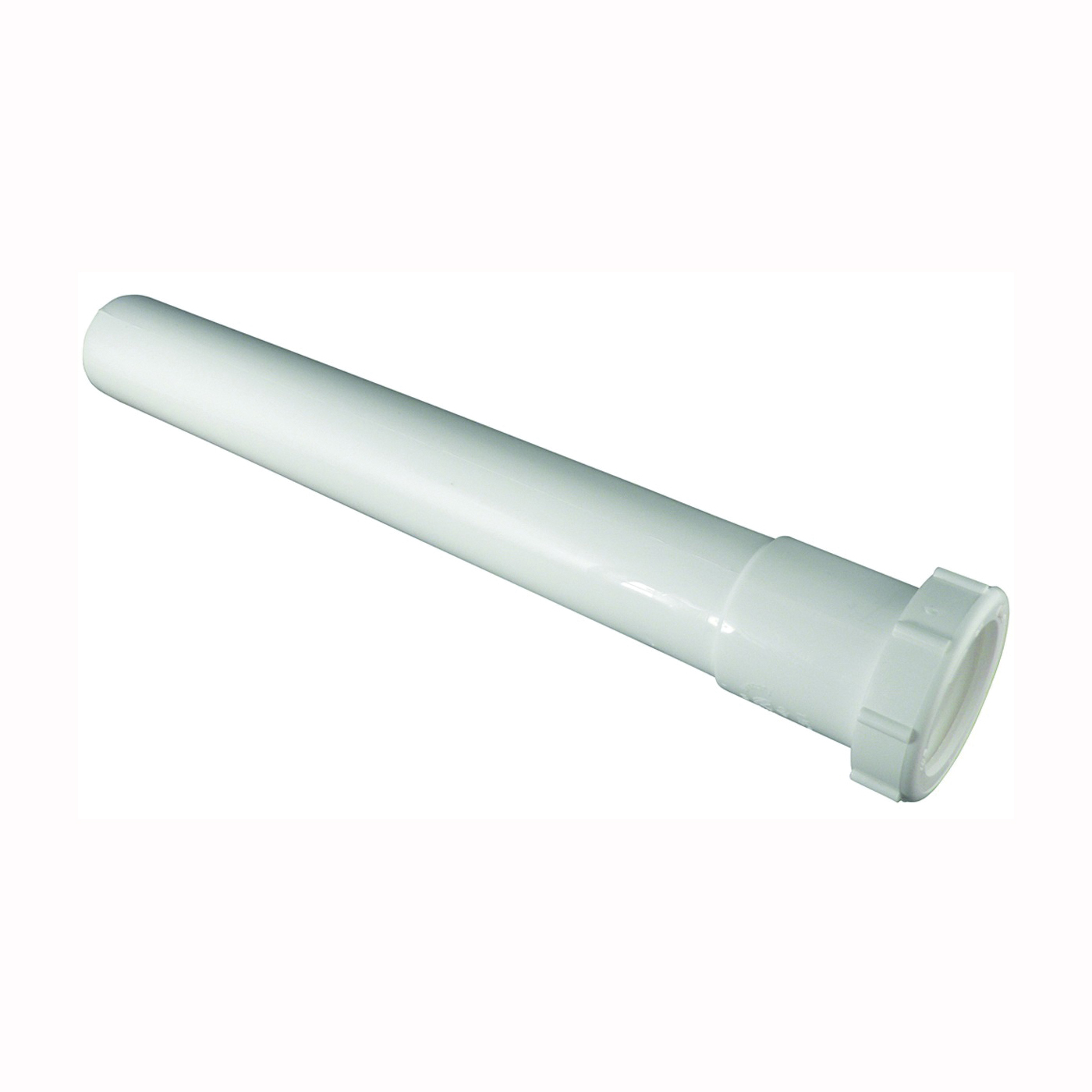 PP205512 Pipe Extension Tube, 1-1/2 in, 12 in L, Slip-Joint, PVC, White