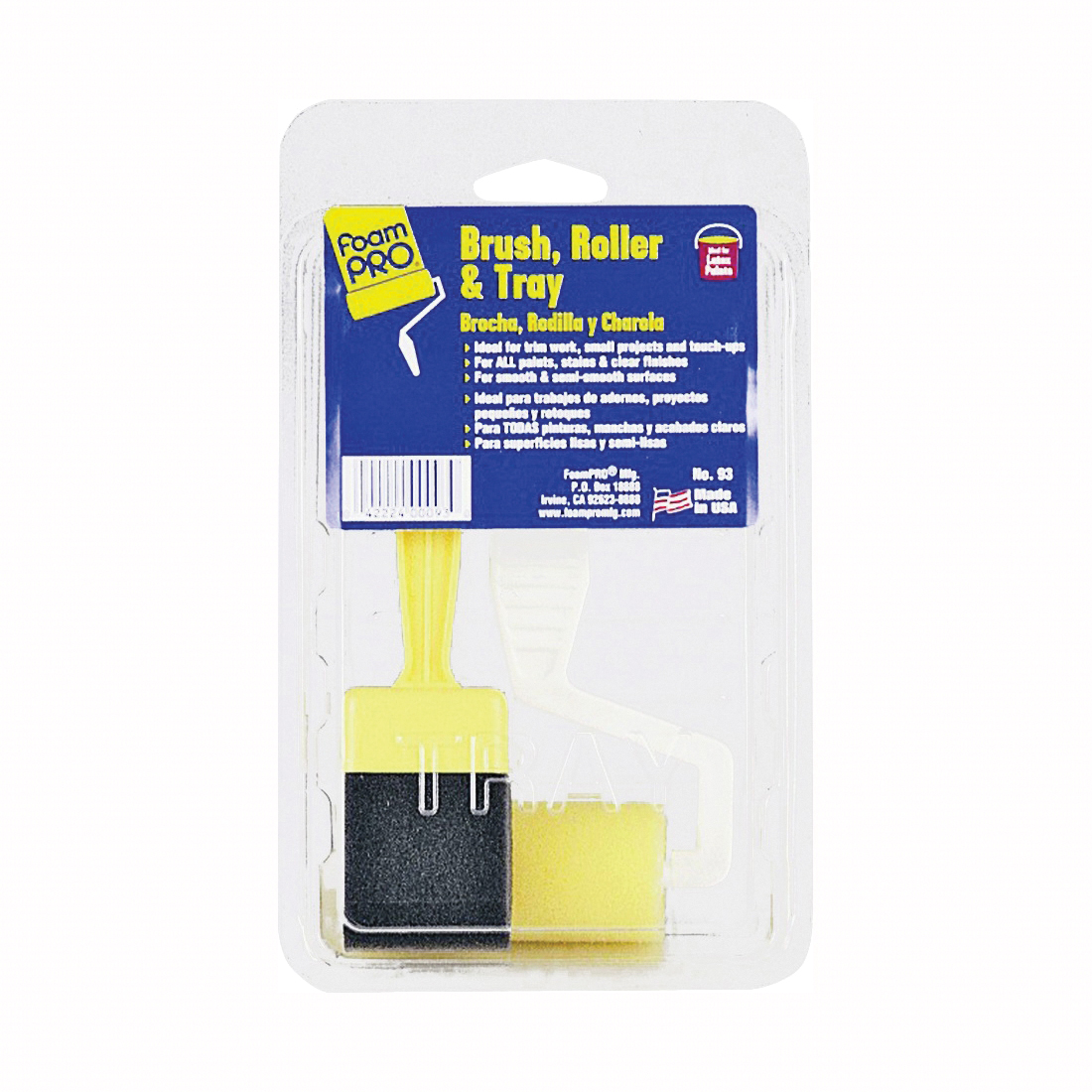 93 Painting Kit, Semi-Smooth, Smooth Surface, Foam/Plastic, 3-Piece