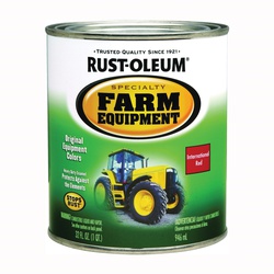 Rust-Oleum Stops Rust 7466502 Farm Equipment Paint, Gloss, International Red, 1 qt, Can, 520 sq-ft/gal Coverage Area