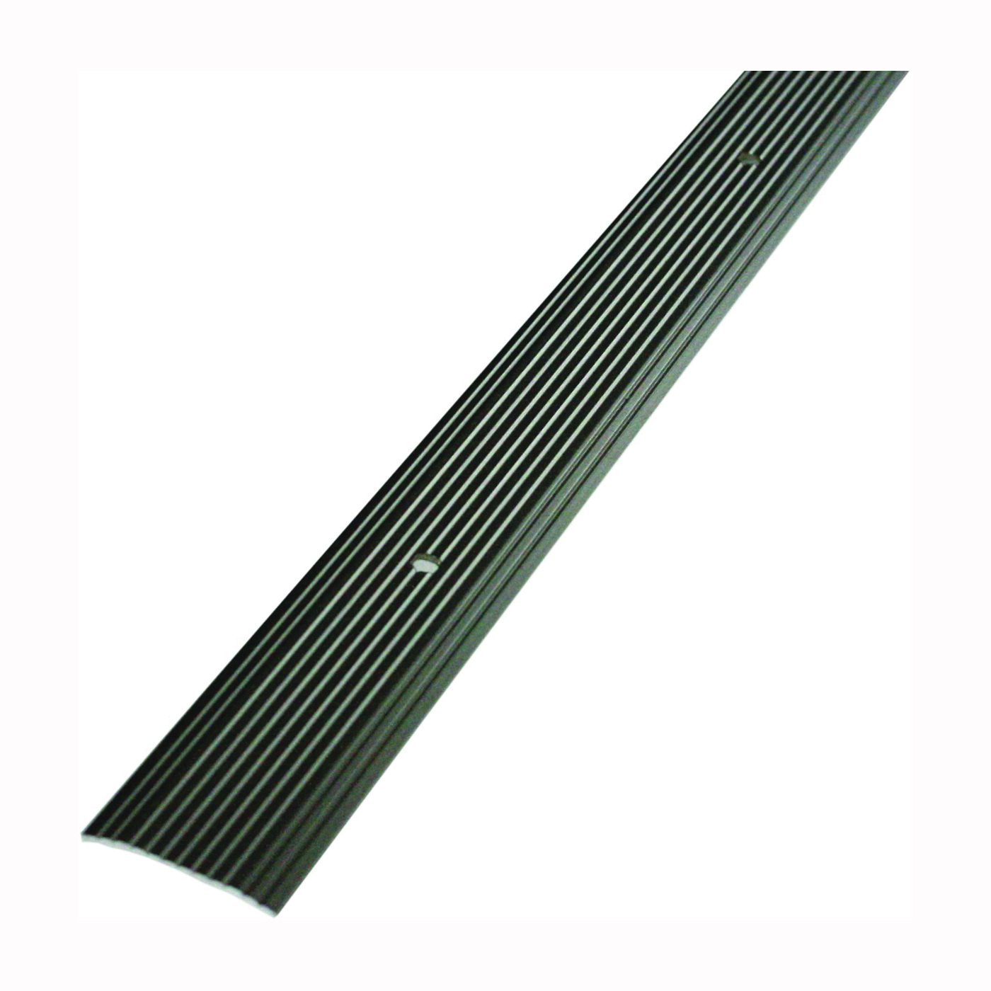 43872 Seam Binder, 36 in L, 1-1/4 in W, Fluted Surface, Aluminum, Pewter