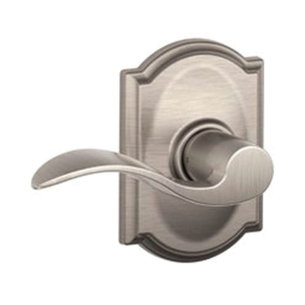 Accent Series F10VACC619CAM Passage Lever, Mechanical Lock, Satin Nickel, Metal, Residential, 2 Grade