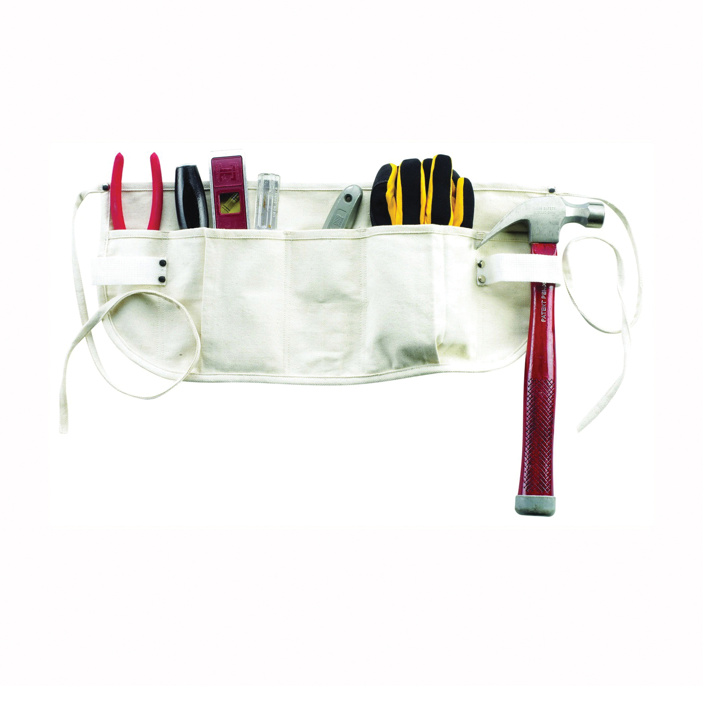 Tool Works Series C12 Waist Apron, 29 to 50 in Waist, Cotton, Off-White, 5-Pocket