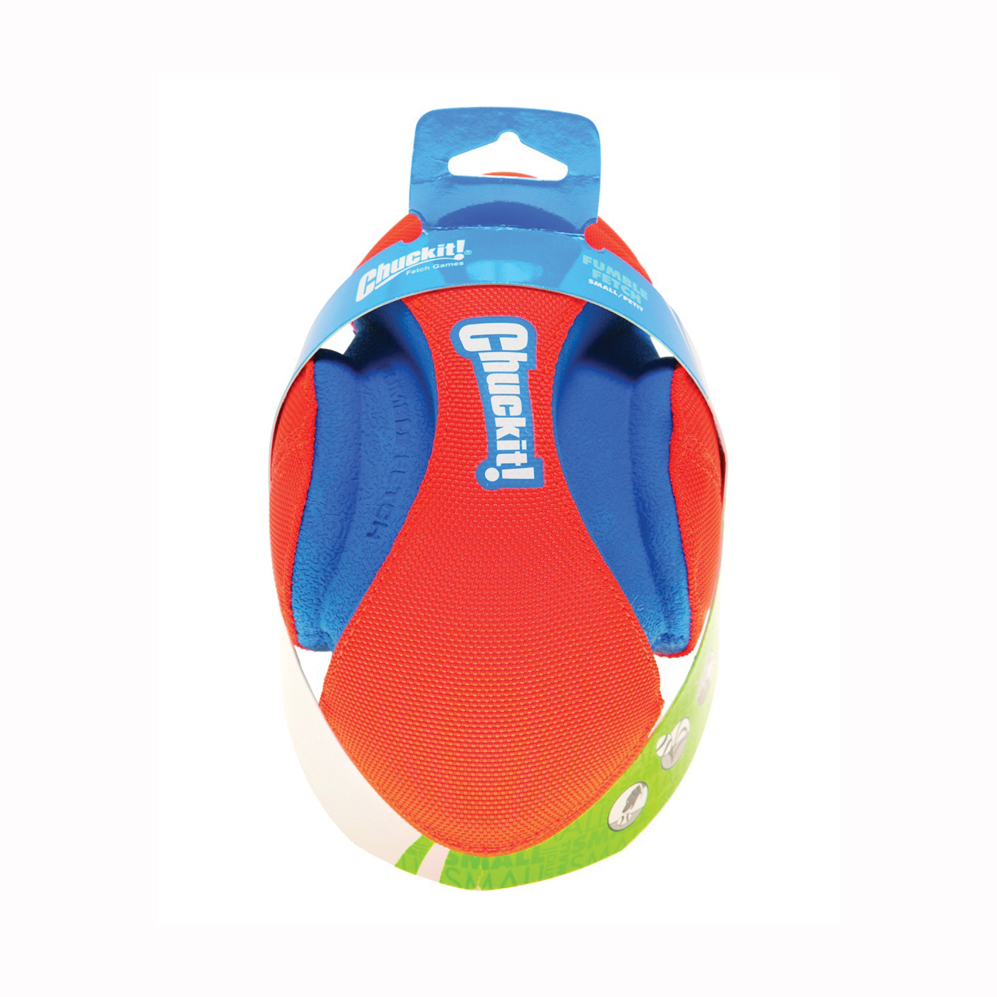 253101 Dog Toy, Fumble Fetch, EVA/Polyester/Rubber, Blue/Orange