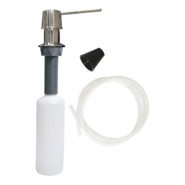 10039B Soap Dispenser with Nozzle, 12 oz Capacity, Metal/Plastic, Brushed Nickel