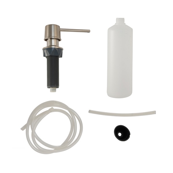 Danco 10039B Soap Dispenser with Nozzle, 12 oz Capacity, Metal/Plastic, Brushed Nickel - 2