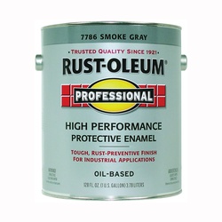 7786402 Enamel Paint, Oil, Gloss, Smoke Gray, 1 gal, Can, 230 to 390 sq-ft/gal Coverage Area