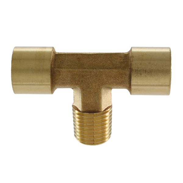 PA104000AV Tee Fitting, 1/4 in, MNPT x FNPT, Brass