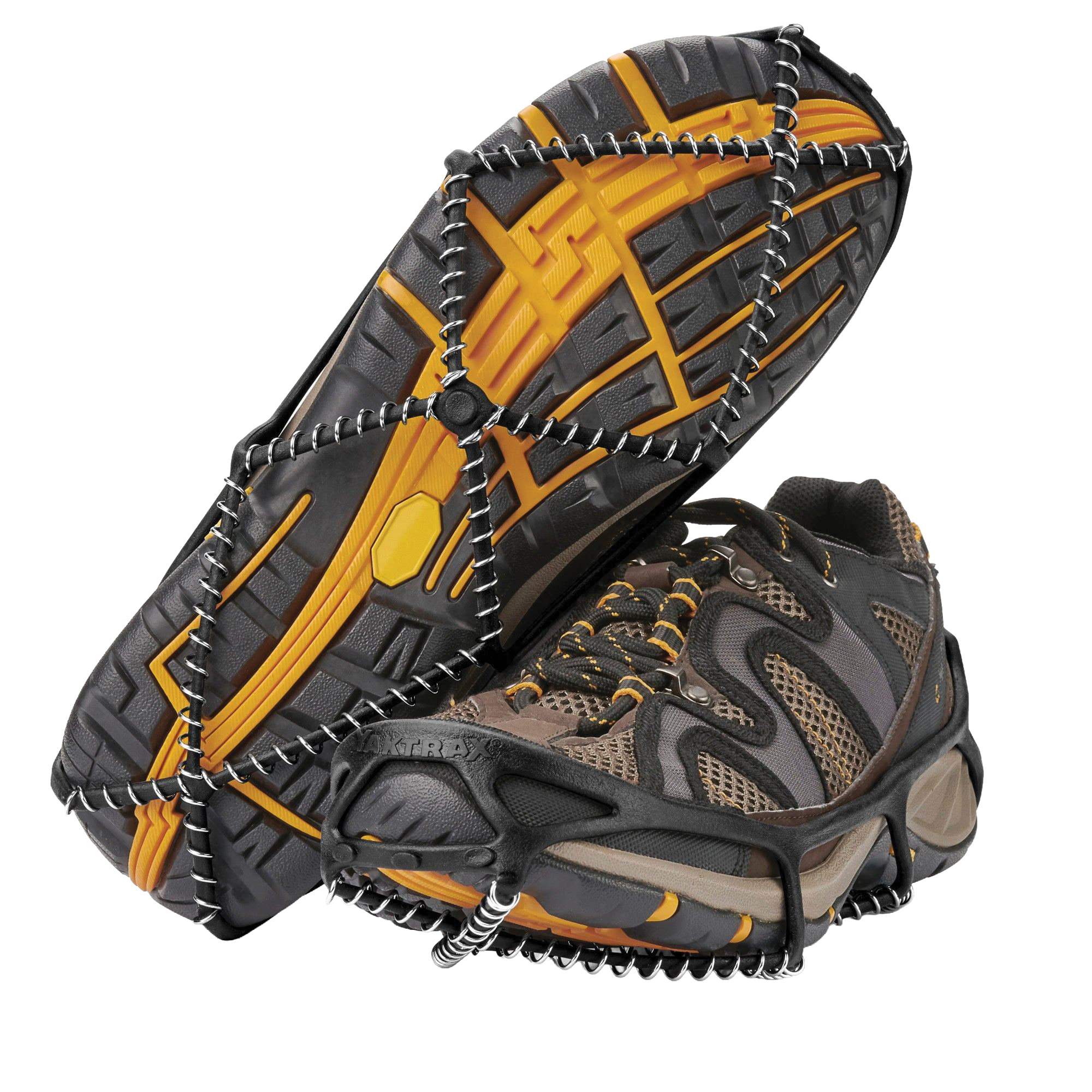 08601 Lightweight Shoe Traction Device, Unise, S, Spikeless, Steel Traction, Black, Slip-On