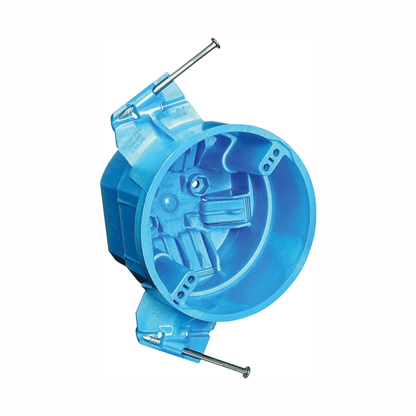 BH525HP Ceiling Box, Threaded Mounting, 4 in W, 4 in D, 3 in H, 1-Gang, Polycarbonate, Blue
