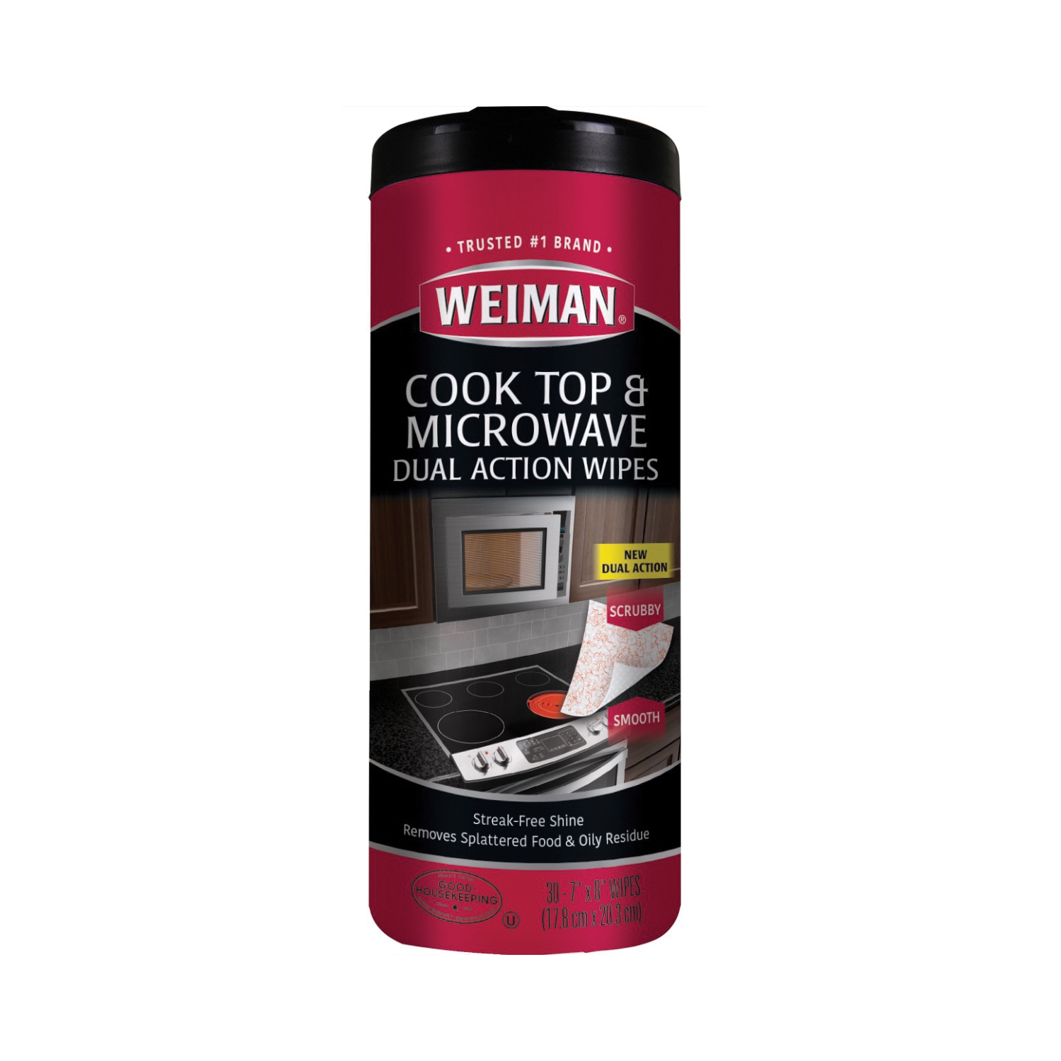 Weiman 90 Cook Top and Microwave Wipes, 7 in L, 8 in W - 1