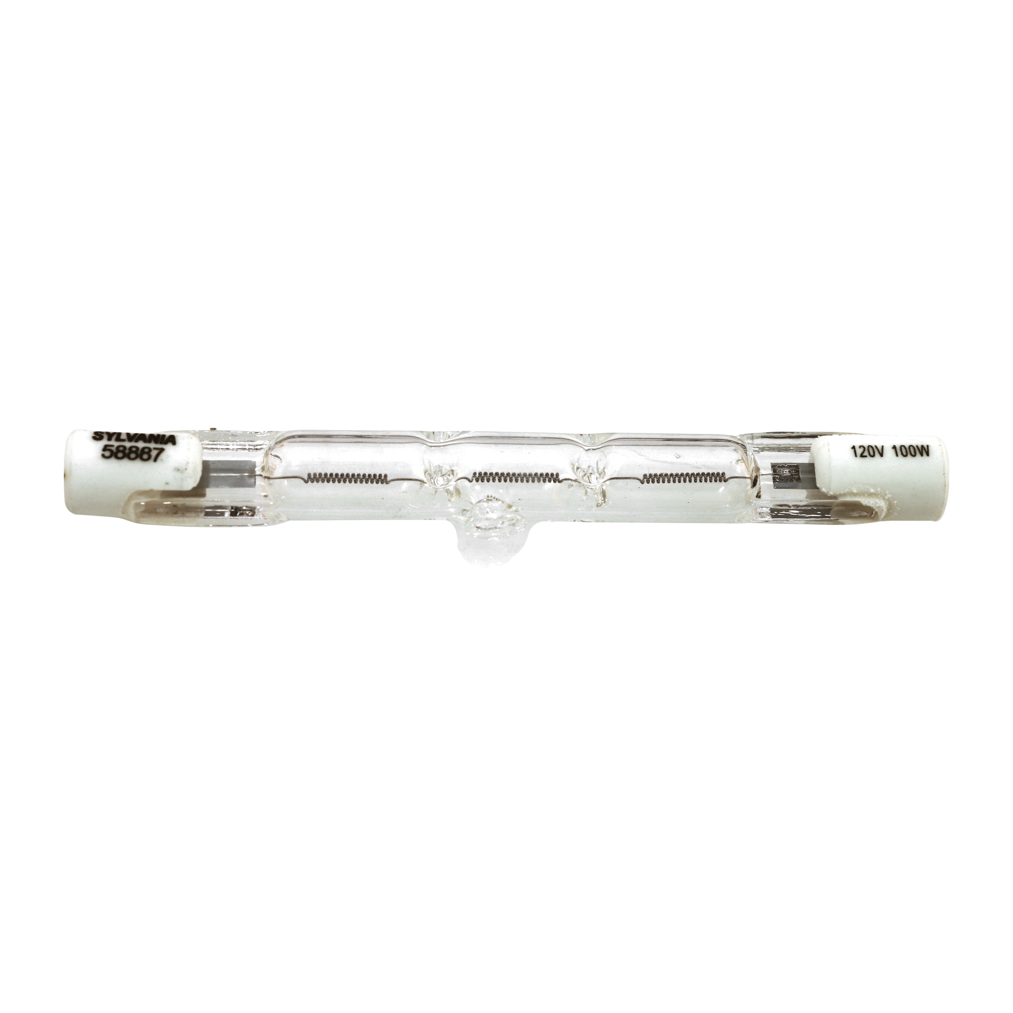 LEDVANCE Series 58887 Double-Ended Quartz Specialty Halogen Bulb, 100 W, Recessed Single Contact Lamp Base