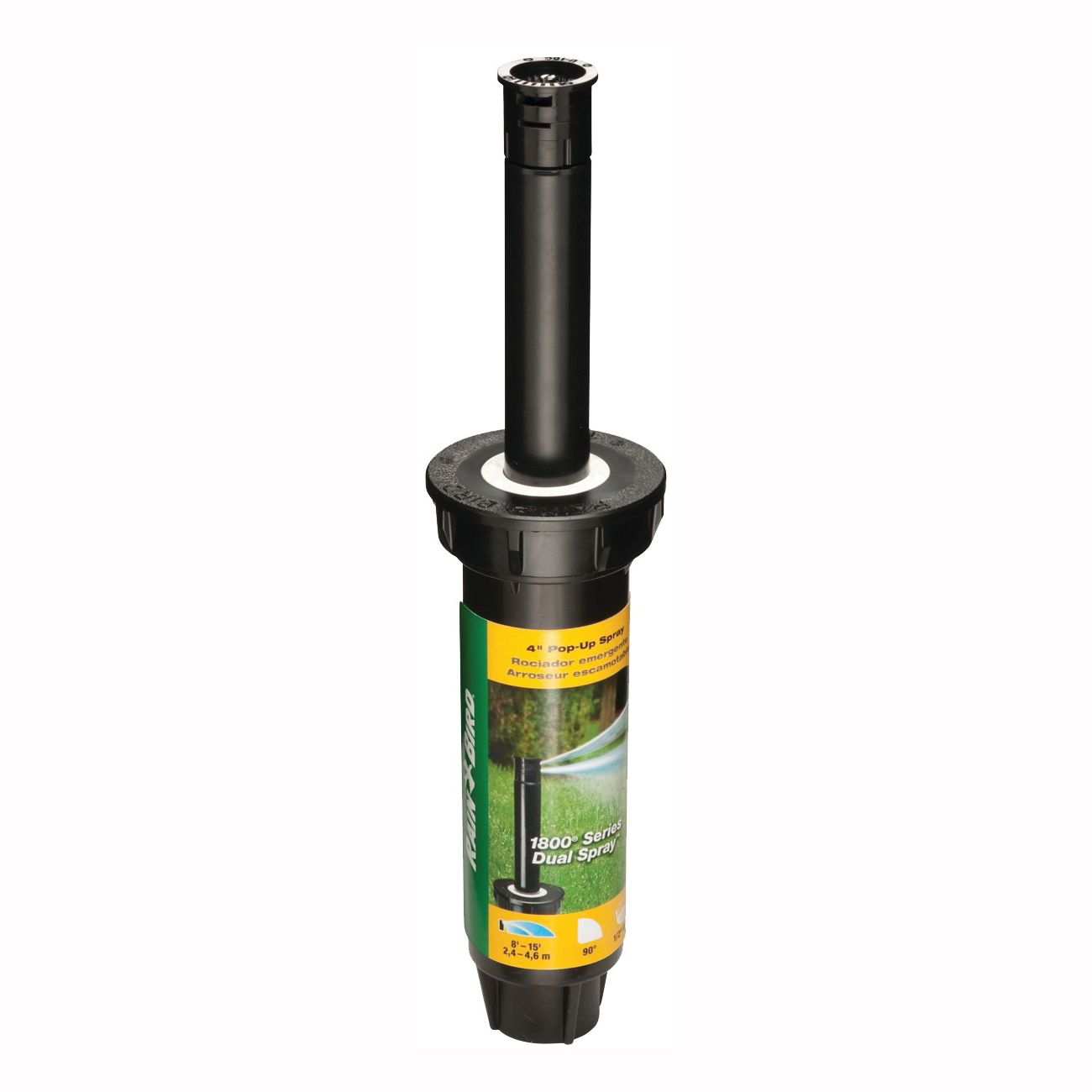1804QDS Spray Head Sprinkler, 1/2 in Connection, FNPT, 12 to 15 ft, Plastic