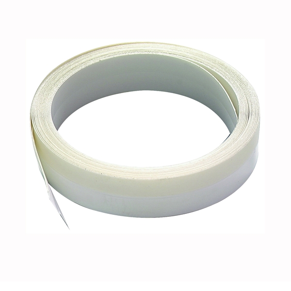 Building Products 03525 V-Flex Weatherstrip, 7/8 in W, 204 in L, 3/8 in Thick, Polypropylene, White, Self Adhesive Mounting