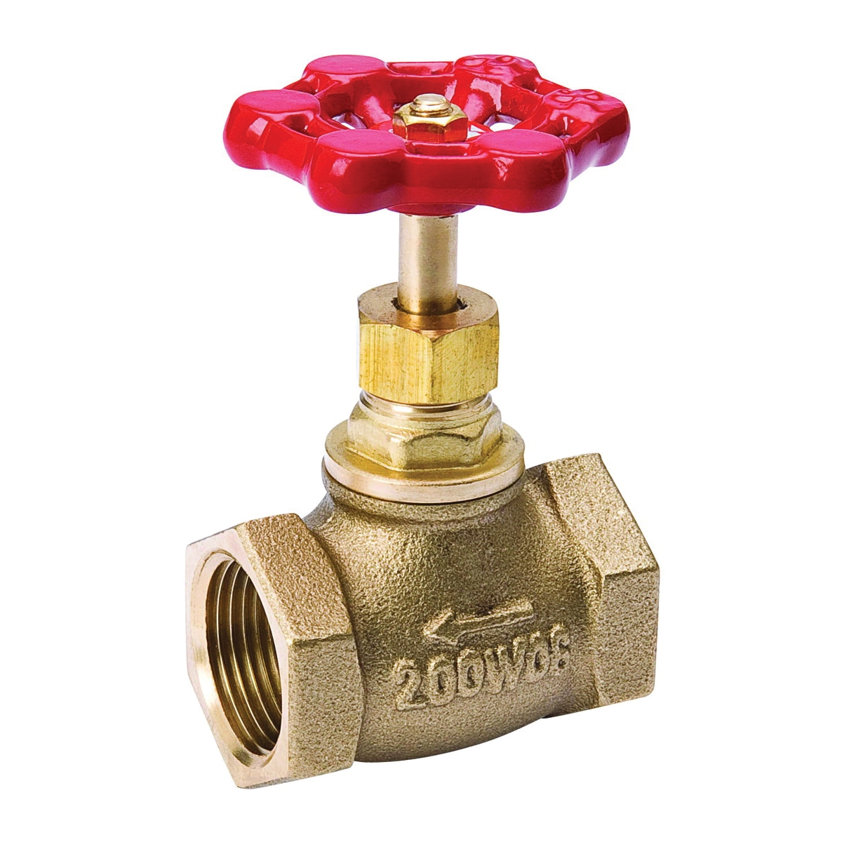 ProLine Series 106-004NL Globe Valve, 3/4 in Connection, FIP, 125/200 psi Pressure, Handle Actuator, Brass Body