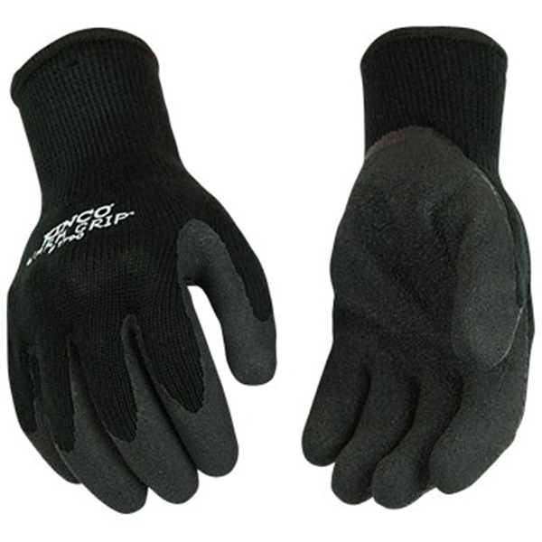 1790-M Protective Gloves, Men's, M, 11 in L, Wing Thumb, Knit Wrist Cuff, Acrylic, Black