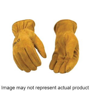 50RL-XL Driver Gloves, Men's, XL, 5 in L, Keystone Thumb, Easy-On Cuff, Suede Cowhide Leather, Gold