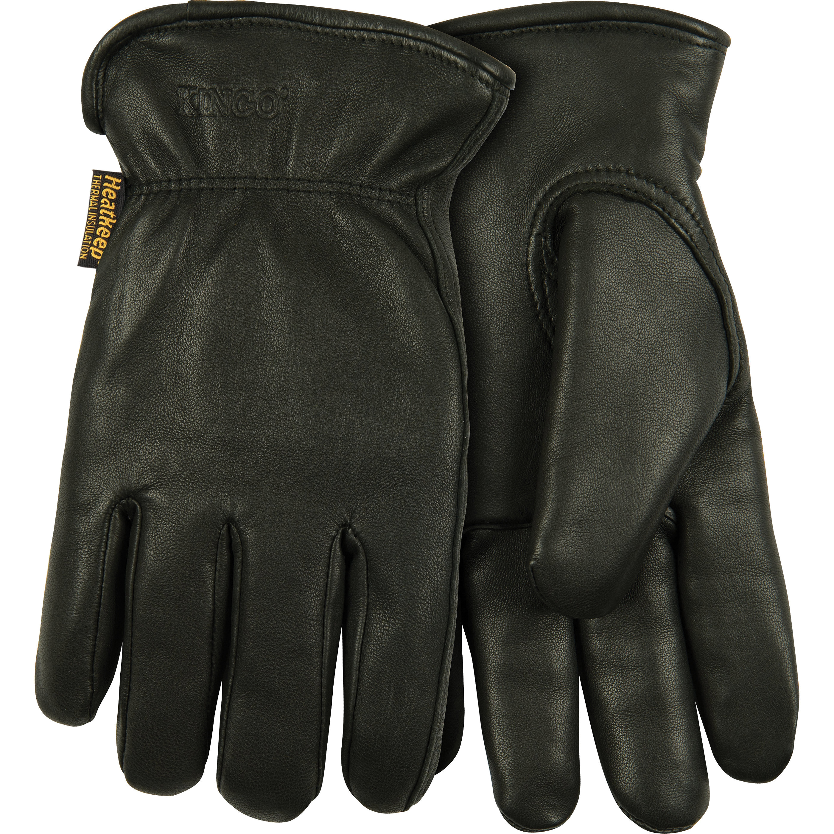 93HK-XL Driver Gloves, Men's, XL, 10-1/4 in L, Keystone Thumb, Easy-On Cuff, Goatskin Leather, Black