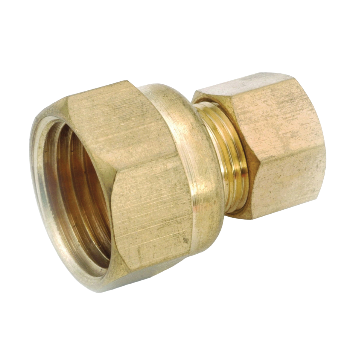 750097-0604 Tube Adapter, 1/4 x 3/8 in, Compression, Brass