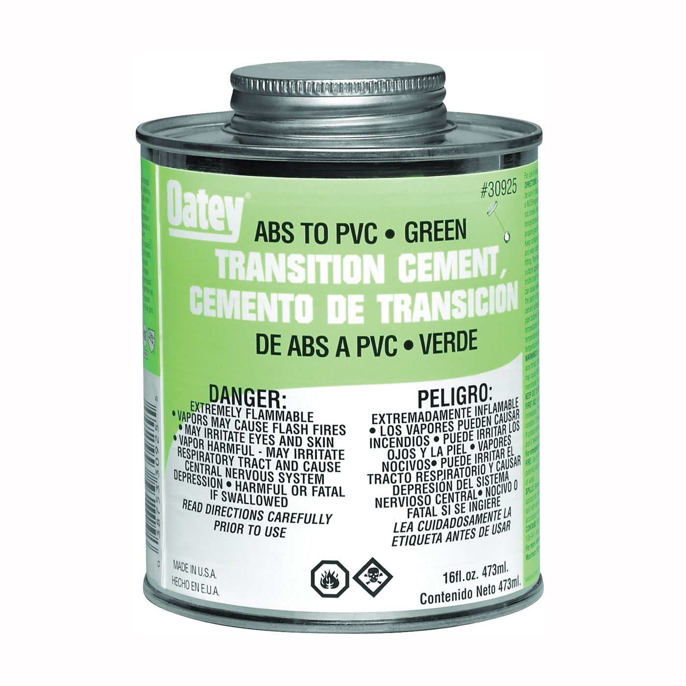 30925 Medium-Bodied Transition Cement, 16 oz Can, Liquid, Green