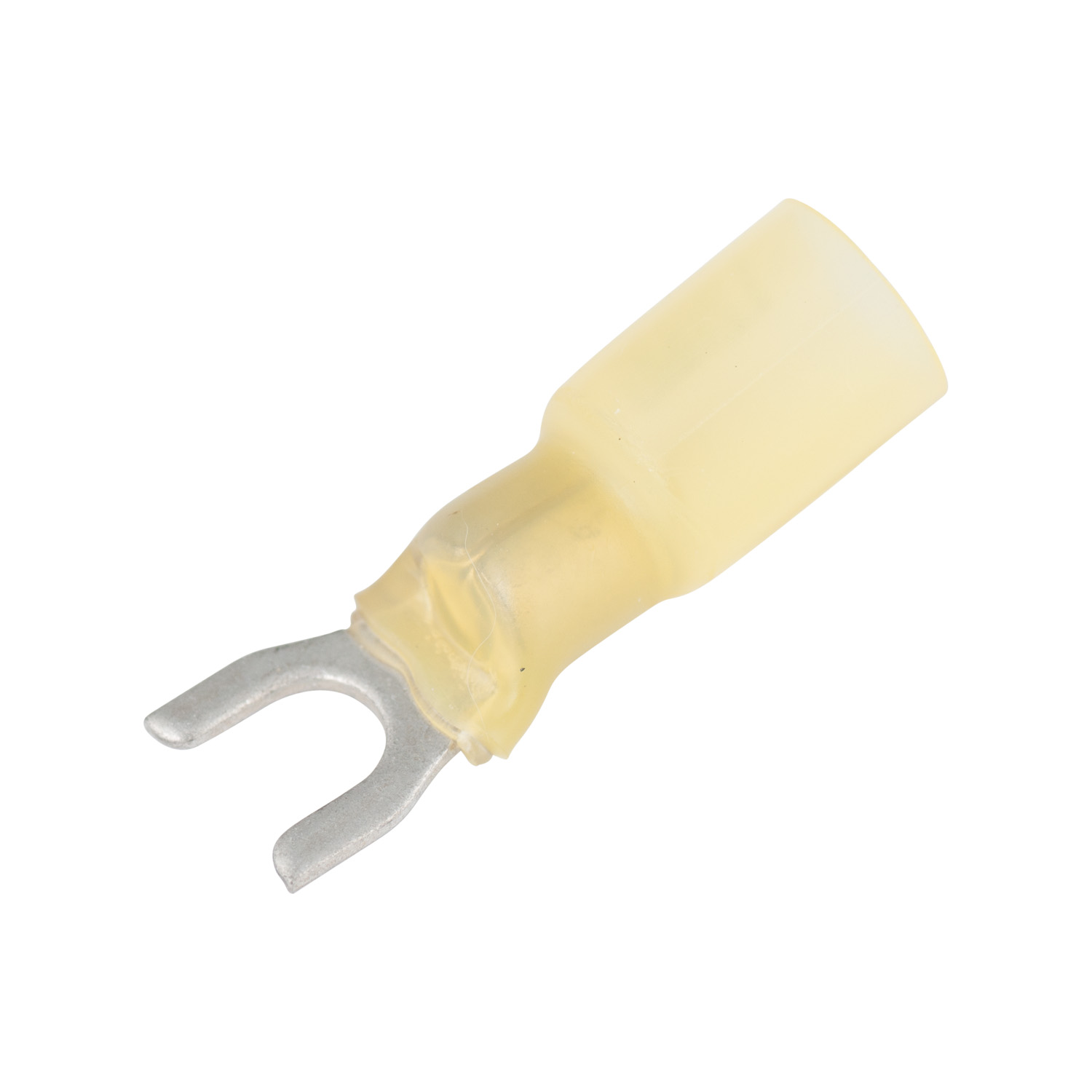 Xtreme AMT-116 Heat-Shrink Spade Terminal, 600 V, 12 to 10 AWG Wire, #8 to #10 Stud, Yellow