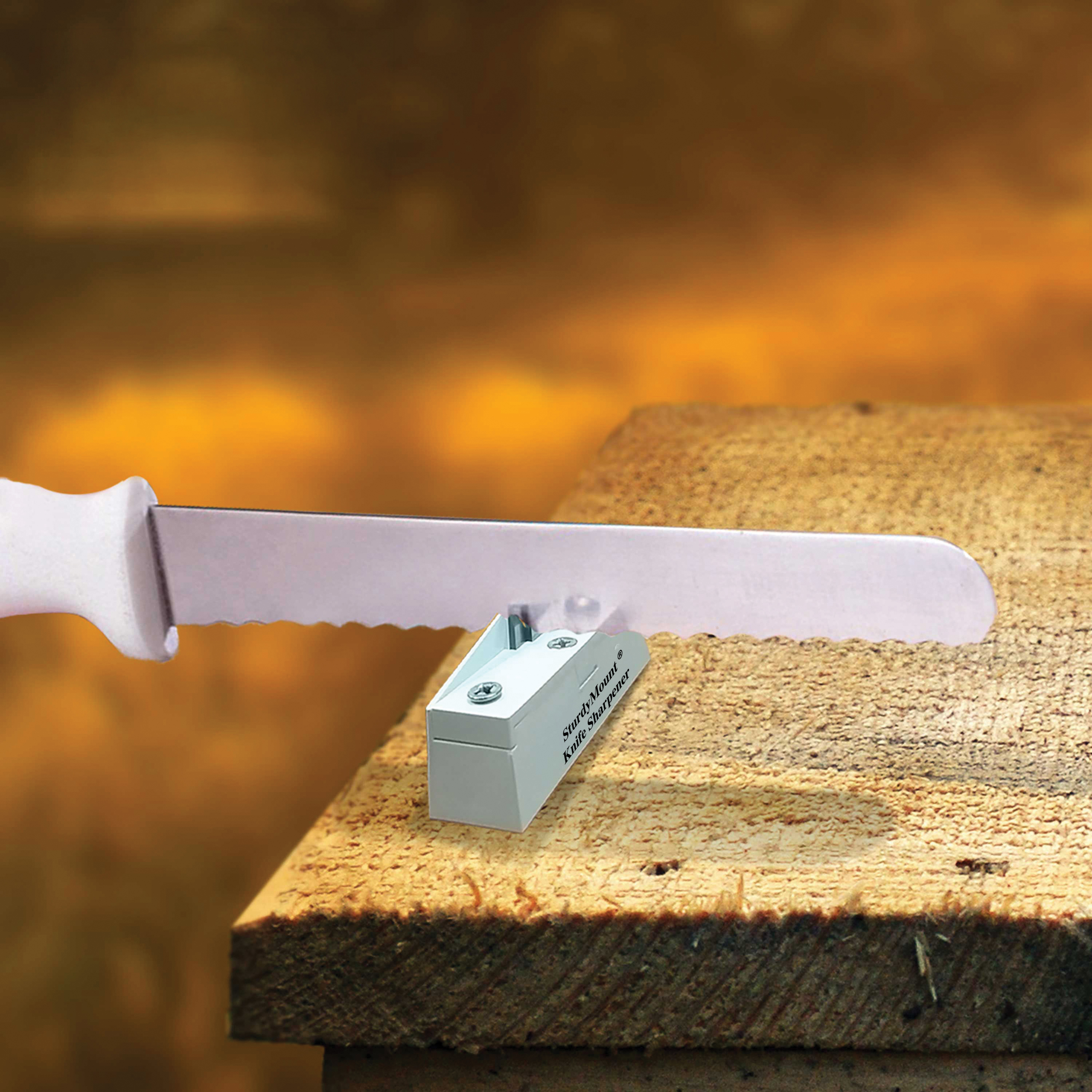 Accusharp SturdyMount 004C Knife Sharpener, Ceramic/Diamond Abrasive, Plastic Handle - 3
