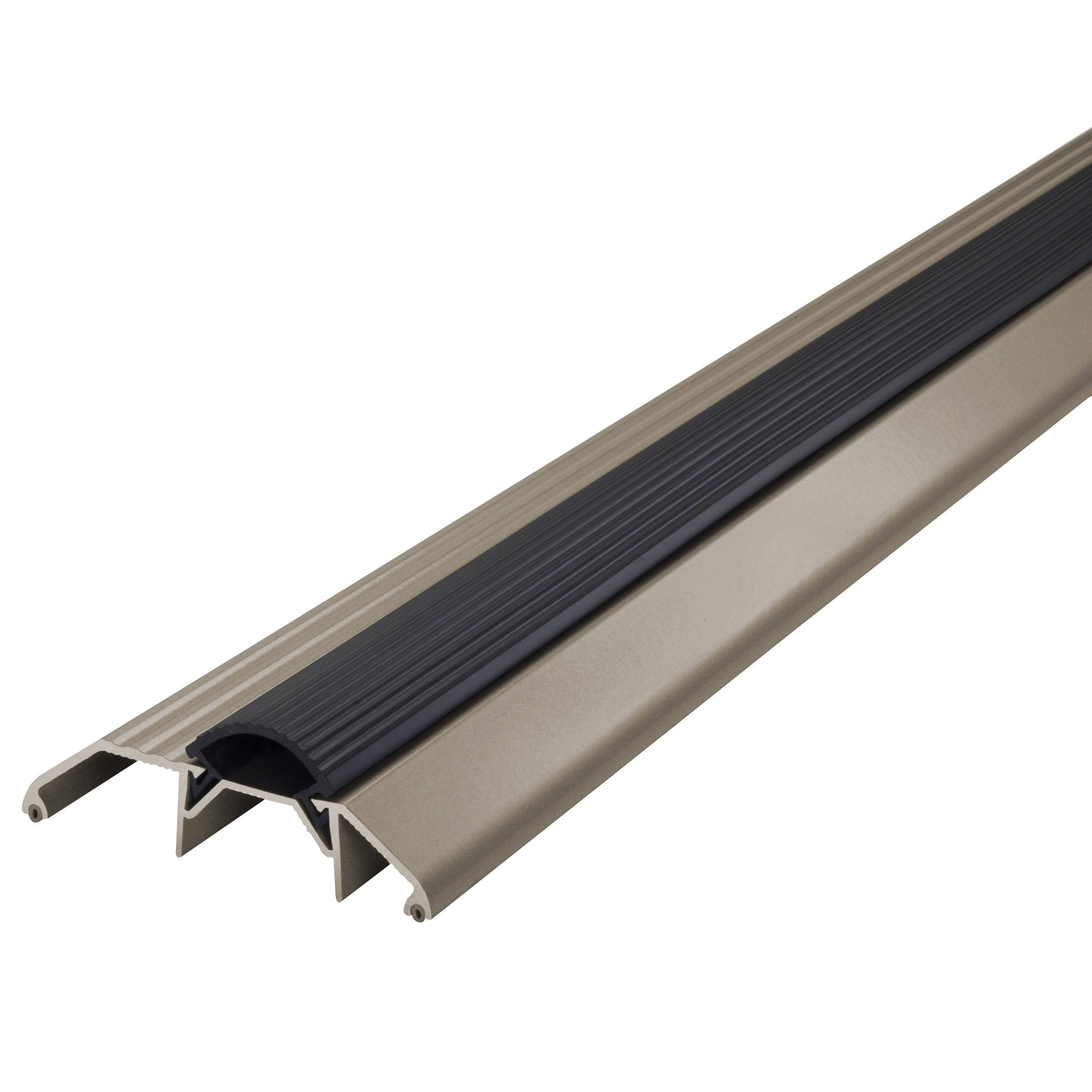 49006 High-Profile Threshold, 36 in L, 3-3/4 in W, Aluminum, Satin Nickel