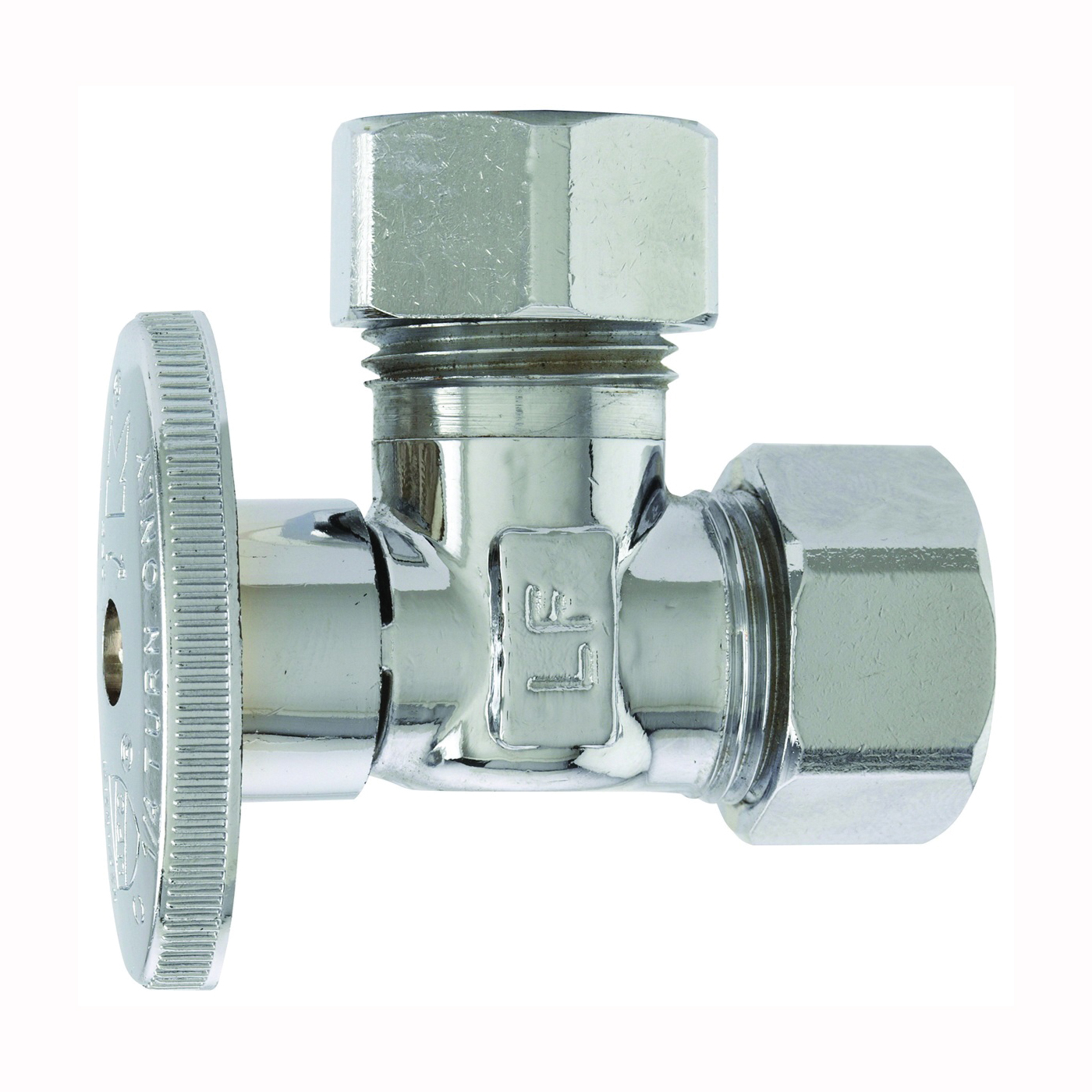 PP67PCLF Shut-Off Valve, 5/8 x 7/16 in Connection, Compression, Quarter-Turn Actuator, Brass Body