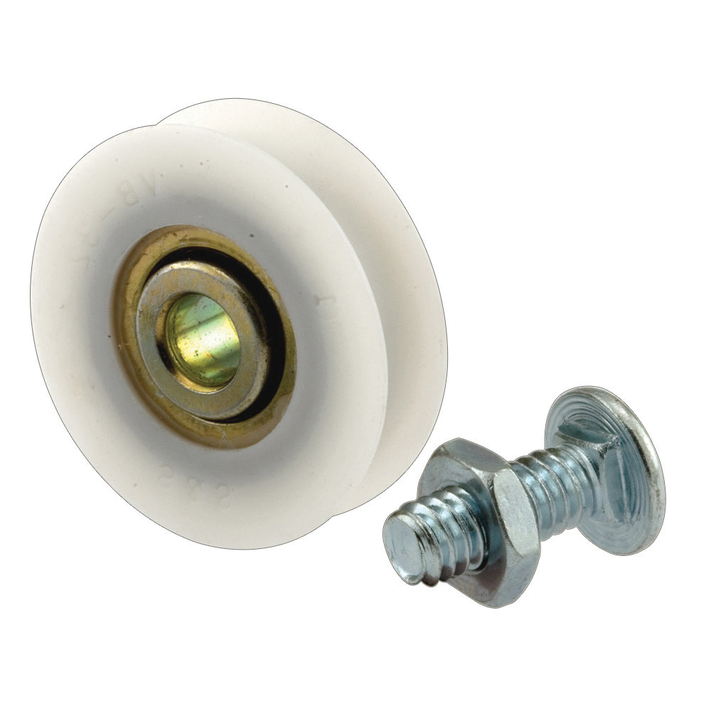 Prime-Line D 1504 Door Roller, 1-1/4 in Dia Roller, 5/16 in W Roller, Nylon, 2-Roller - 2