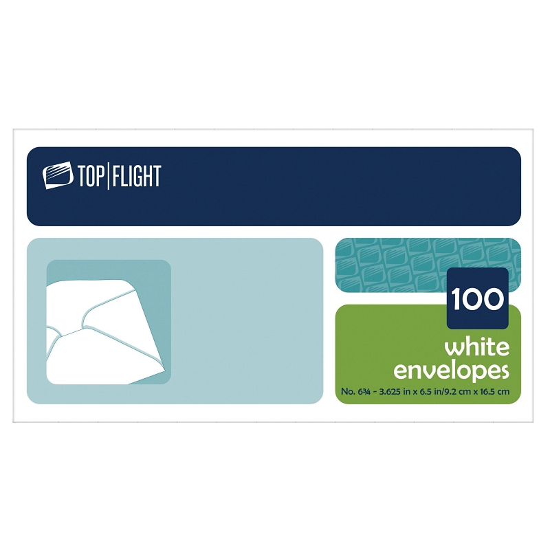 6900312 Envelope, White, 3-5/8 in W