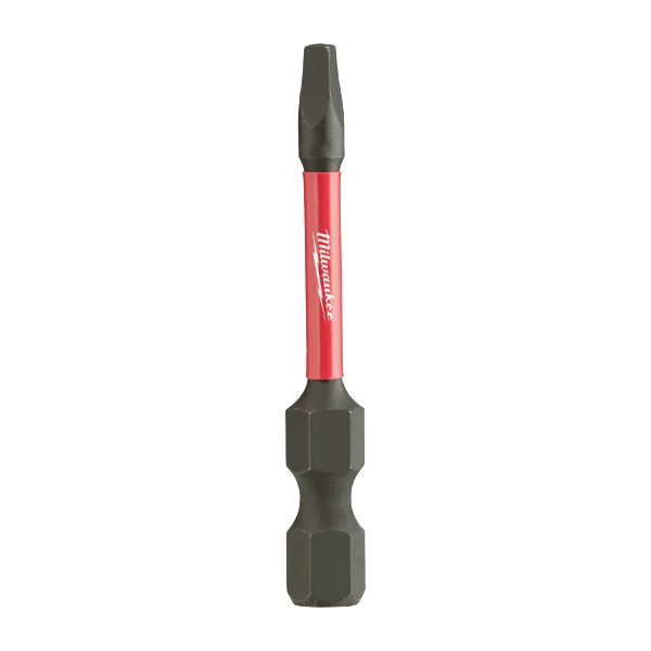 SHOCKWAVE 48-32-4471 Power Bit, #1 Drive, Square Recess Drive, 1/4 in Shank, Hex Shank, 2 in L