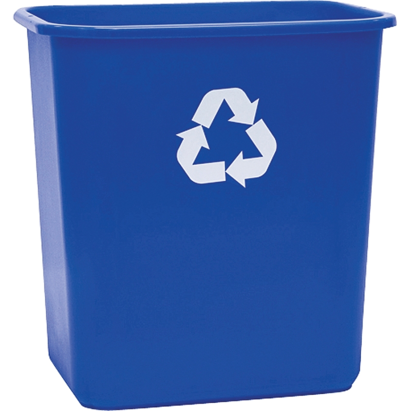 ECOSense WB0084 Recycling Waste Basket, 7 gal Capacity, Plastic, Blue