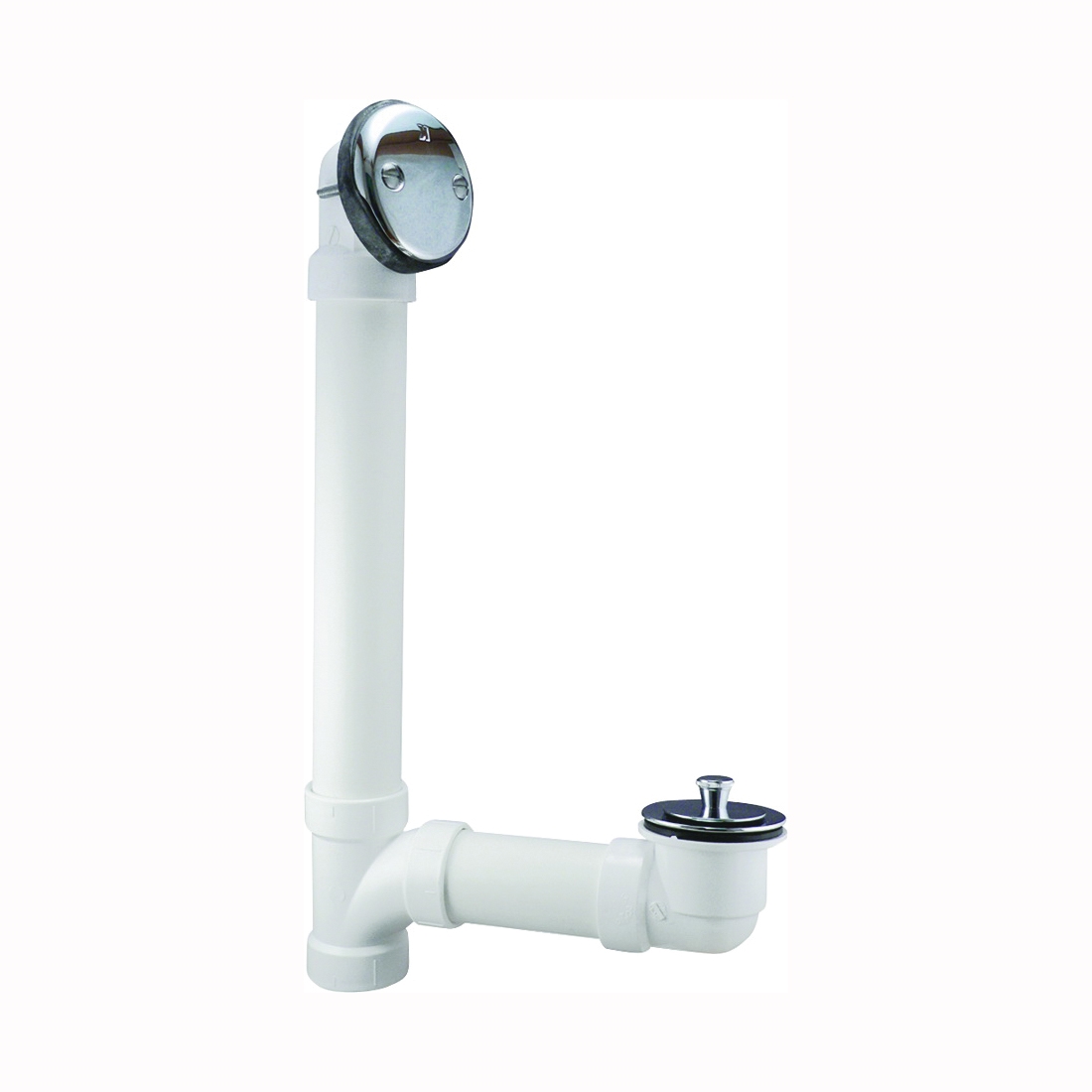 620APVC Bath Drain Assembly, Brass/Die-Cast Zinc/PVC, Chrome-Plated
