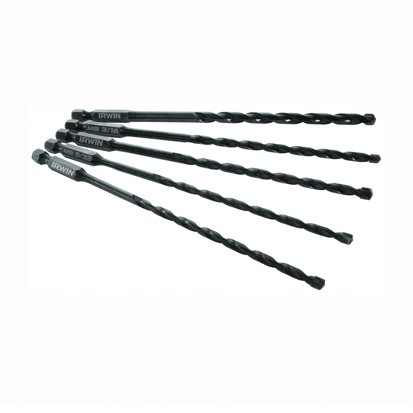 1881078 Impact Drill Bit Set, 5-Piece, Carbide, Black Oxide