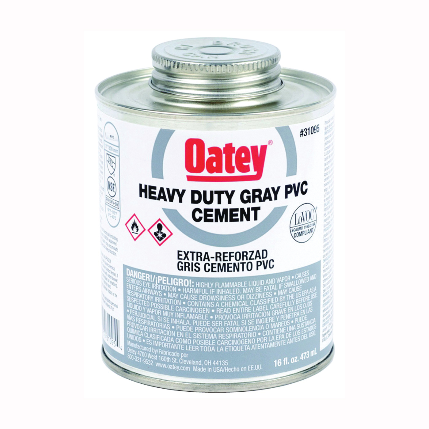 31094 Heavy-Duty Medium Set Cement, 8 oz Can, Liquid, Gray