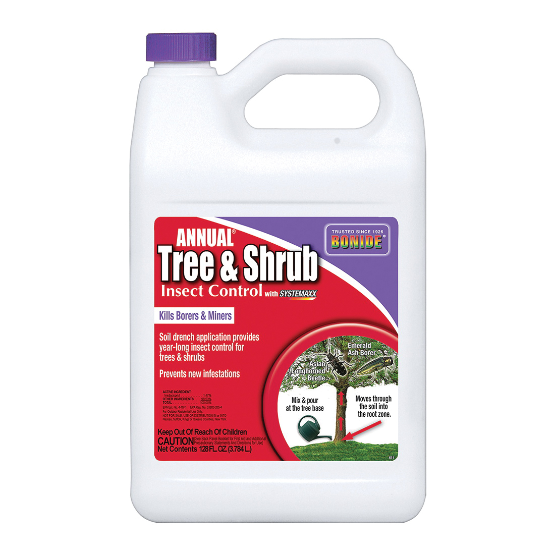 Annual 611 Tree and Shrub Spray, Liquid, Spray Application, 1 gal