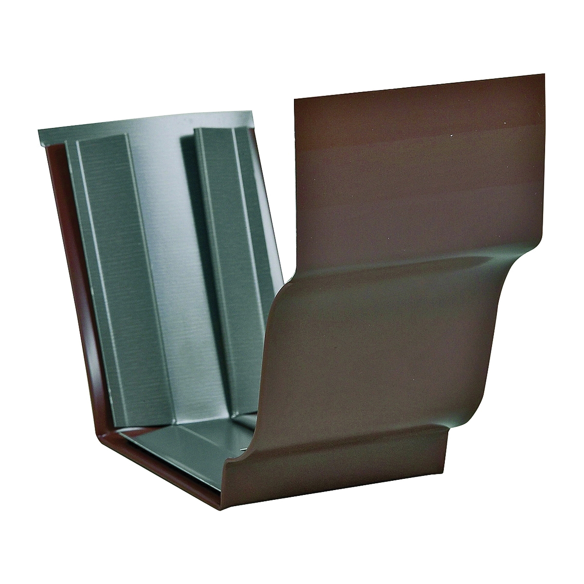 2520919 Slip Joint Connector, 2-3/4 in H x 4-3/4 in W x 6-1/2 in L, K-Style Gutter System, Aluminum, Brown