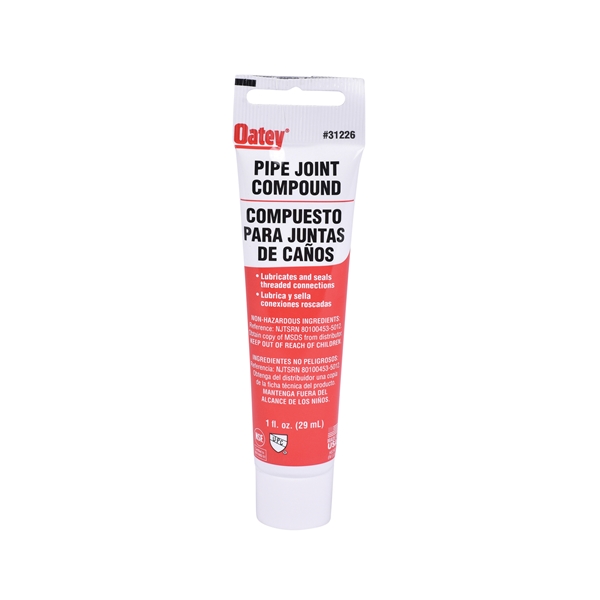 Oatey 31226 Pipe Joint Compound, 1 oz Tube, Liquid, Paste, Gray - 1