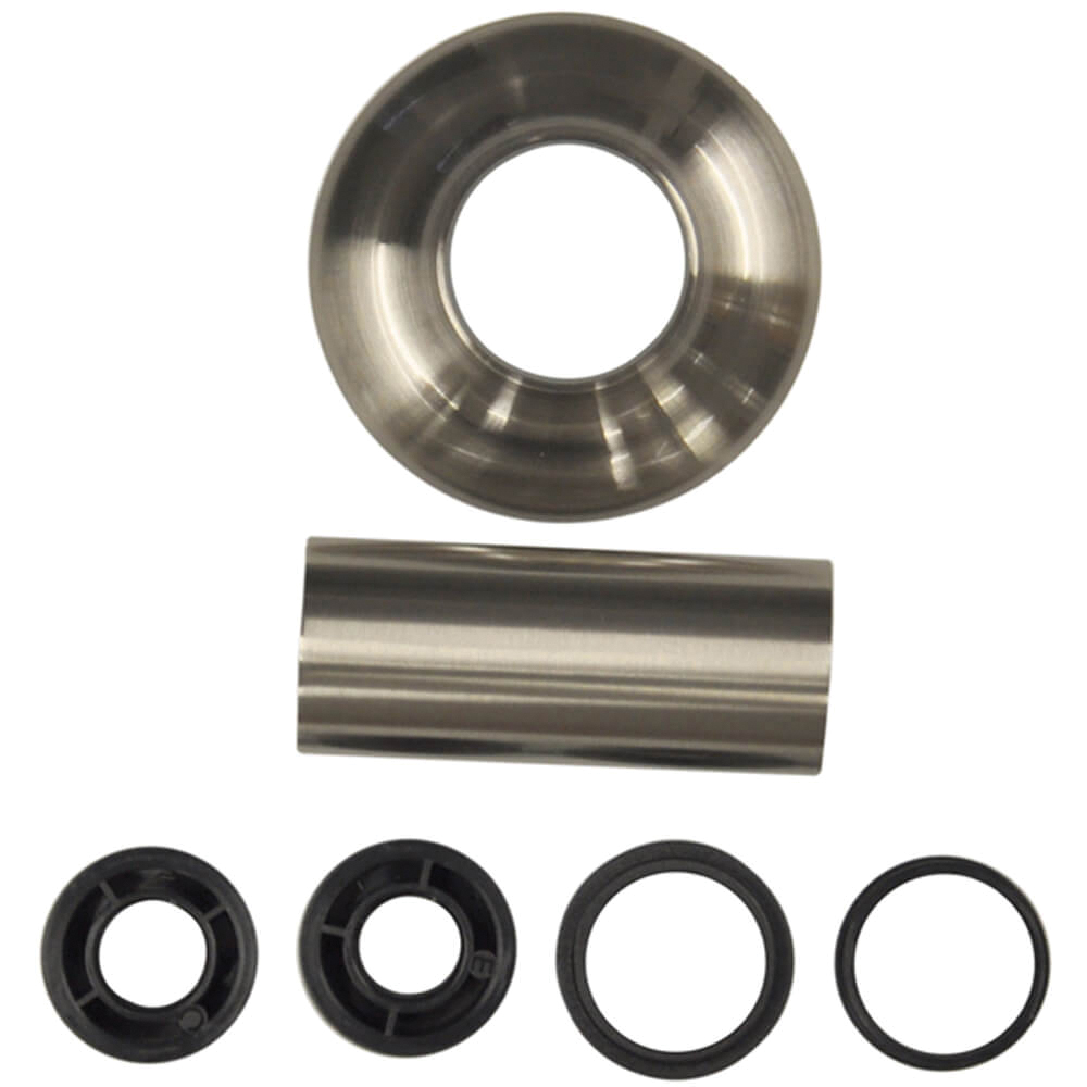 10308 Flange Set, 1-1/2 in ID, 3 in Flange, 1-1/2 in Tube OD, Brass/Plastic/Zinc, Brushed Nickel