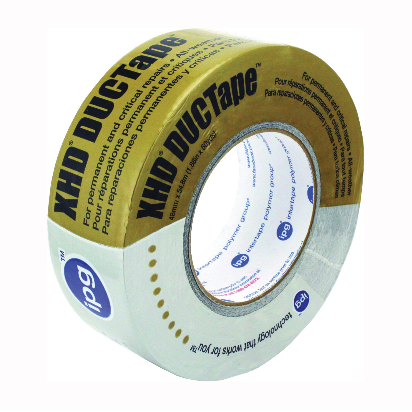 9603 Duct Tape, 60 yd L, 2.83 in W, Cloth Backing, Silver