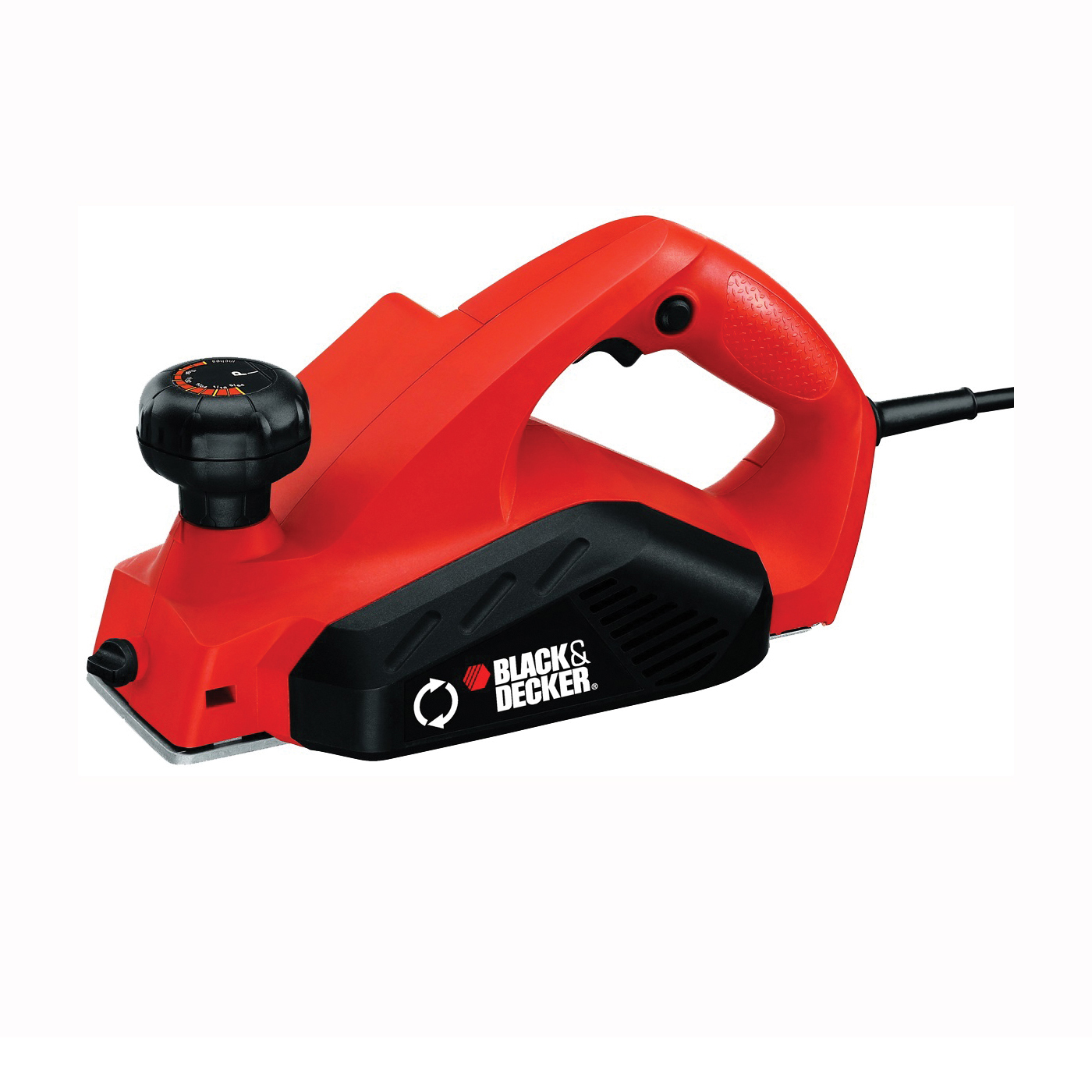 Black+Decker 7698K Planer, 5.2 A, 3-1/4 in Blade, 5/64 in D Planning, Button Control