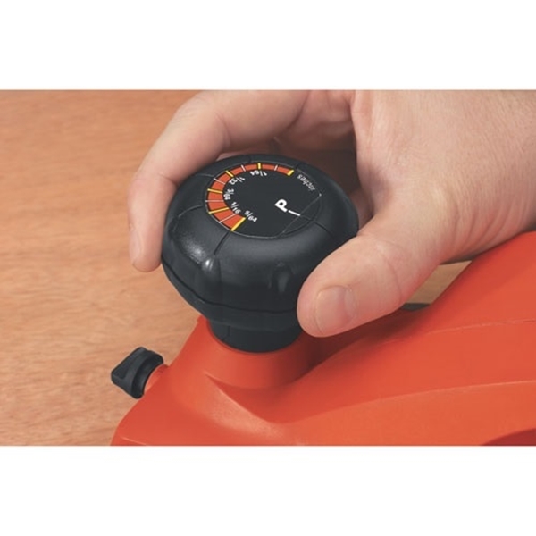Black+Decker 7698K Planer, 5.2 A, 3-1/4 in Blade, 5/64 in D Planning, Button Control