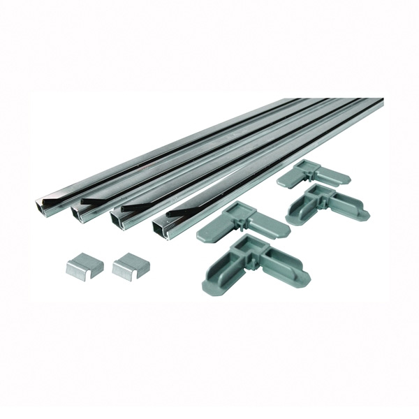 Make-2-Fit PL 7803 Screen Frame Kit, 3 ft L x 3/4 in W x 5/16 in H Dimensions, Aluminum, Mill, 10-Piece - 2