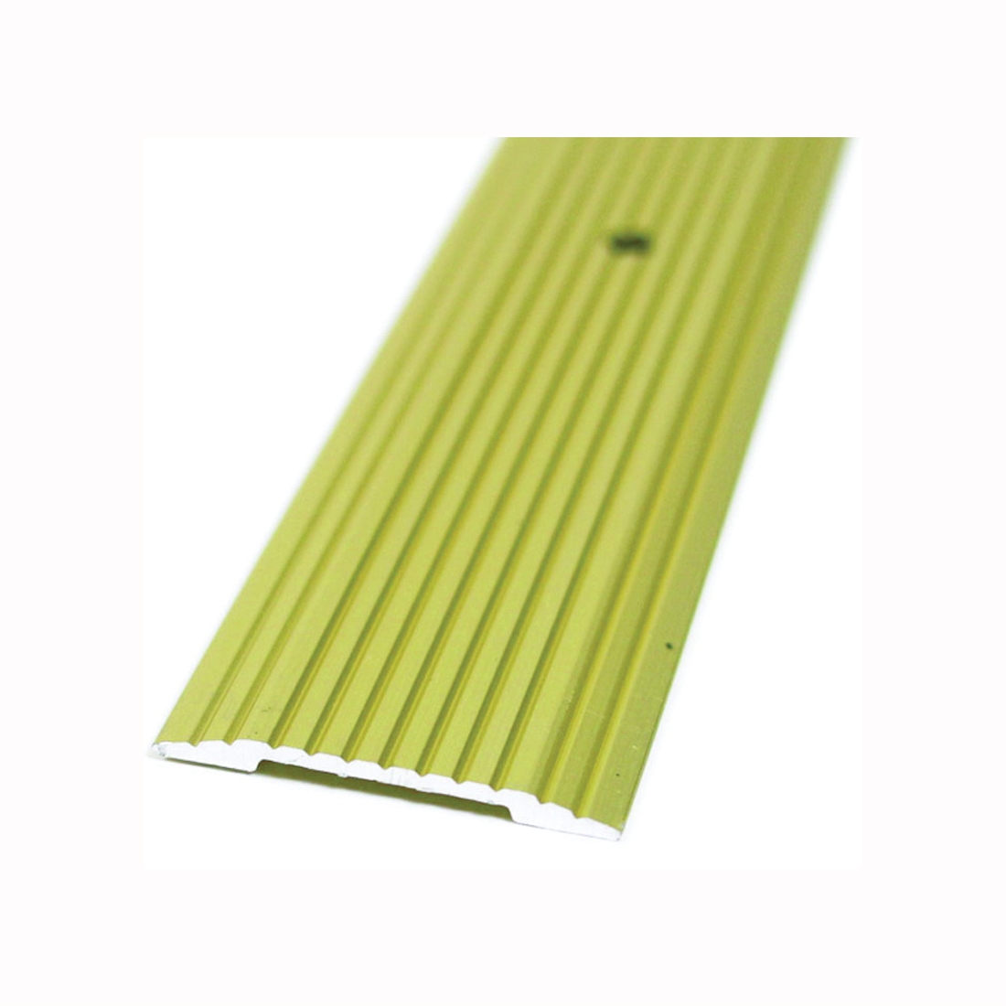 79012 Seam Binder, 36 in L, 1-1/4 in W, Fluted Surface, Aluminum, Satin Brass